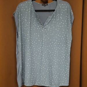 Papermoon Teal and White Polka Dot Blouse